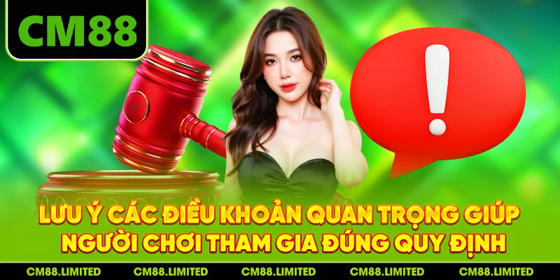 Lưu ý các điều khoản quan trọng giúp người chơi tham gia đúng quy định